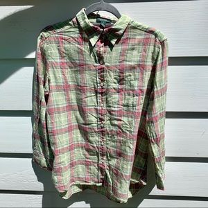 RALPH LAUREN Watermelon plaid shirt 🍉